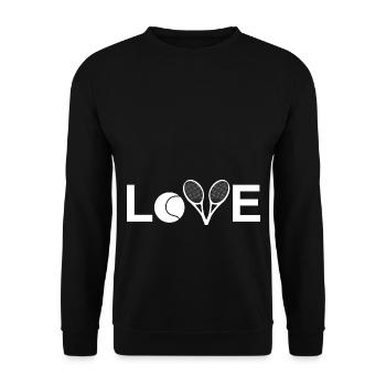 Tennisman de tennis raquettes de tennis - Sweat-shirt Unisexe - noir - Devant - Alina (178cm) & Michal (187cm)