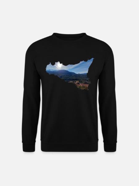 Berge bei Castelbuono in Sizilien (Italien) - Unisex Pullover - Schwarz