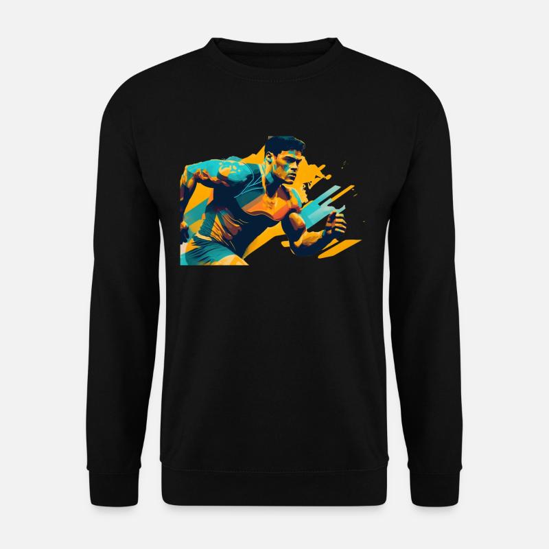Running Men - Unisex Pullover - Schwarz