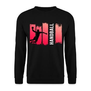 Handball Handballspieler Sprungwurf HandballPro - Unisex Pullover - Schwarz - Vorne - Alina (178cm) & Michal (187cm)