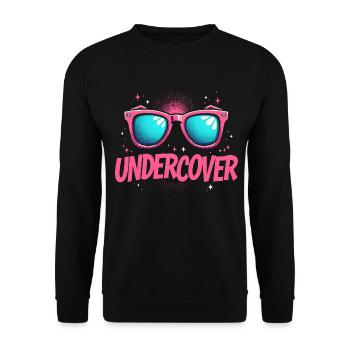Undercover Speech - Sunglasses Design - Unisex Sweatshirt - black - Front - Alina (178cm) & Michal (187cm)