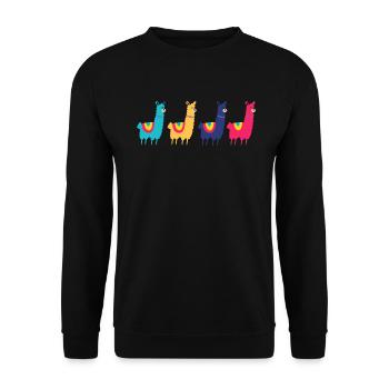 Alpaka - Unisex Sweatshirt - black - Front - Alina (178cm) & Michal (187cm)