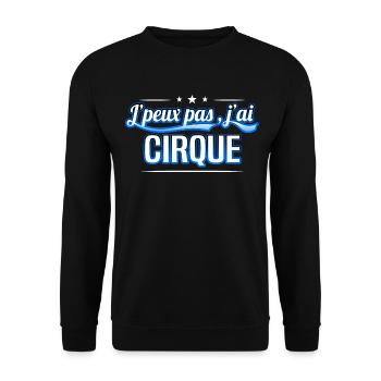 Cirque - j'peux pas , j'ai Cirque - Sweat-shirt Unisexe - noir - Devant - Alina (178cm) & Michal (187cm)