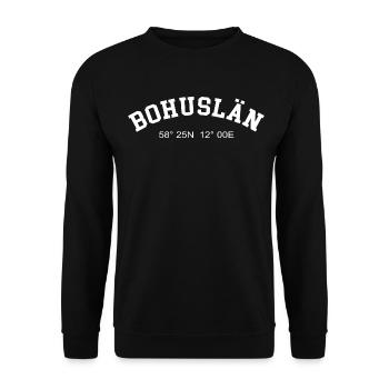 Bohuslän Sweden Coordinates GPS Map Hiking - Unisex Sweatshirt - black - Front - Alina (178cm) & Michal (187cm)