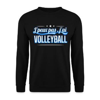 Volleyball - j'peux pas , j'ai Volleyball - Sweat-shirt Unisexe - noir - Devant - Alina (178cm) & Michal (187cm)
