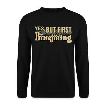 bikejöring zughundesport bikejöringleine zughund - Unisex Sweatshirt - black - Front - Alina (178cm) & Michal (187cm)