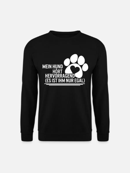 Hund, Erziehung, Hundetraining, Geschenk, Spruch - Unisex Pullover - Schwarz