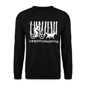bikejöring zughundesport cycling with dog - Unisex Sweatshirt - black - Front - Alina (178cm) & Michal (187cm)