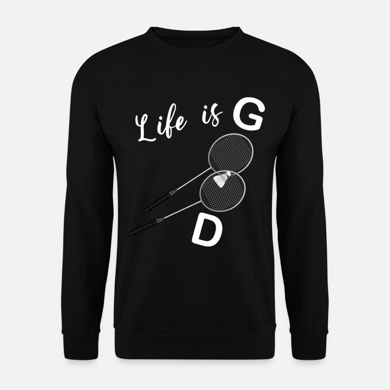 Badminton Geschenkidee Mann Frau - Unisex Pullover - Schwarz
