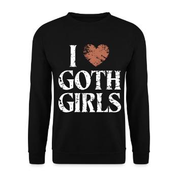 Love Goth Girls! Gothic Aesthetic Goth Mommy - Unisex Sweatshirt - black - Front - Alina (178cm) & Michal (187cm)
