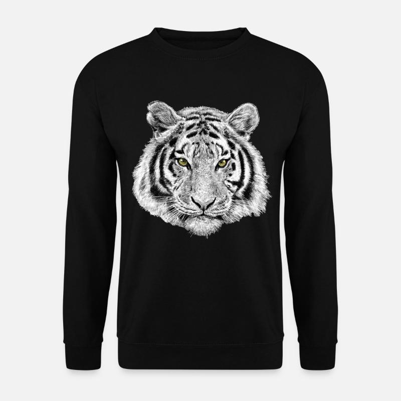Tiger Löwe Lion Geschenk - Unisex Pullover - Schwarz