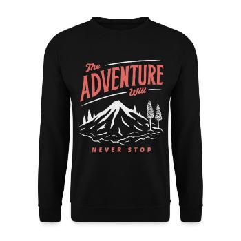 Van Life Adventure Camper - Unisex Sweatshirt - black - Front - Alina (178cm) & Michal (187cm)