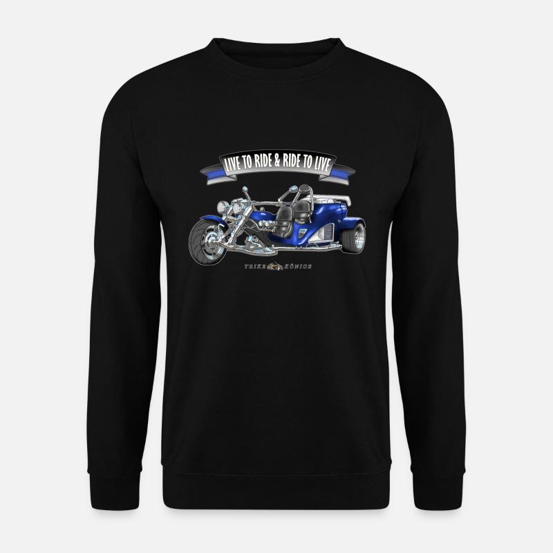 LIVE TO RIDE & RIDE TO LIVE (BLAU-SILBER) - Unisex Pullover - Schwarz