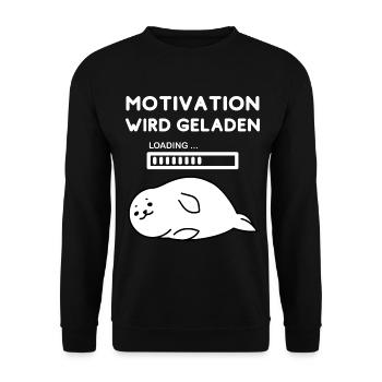 motivation geladen lustiger spruch müde geschenk - Unisex Pullover - Schwarz - Vorne - Alina (178cm) & Michal (187cm)
