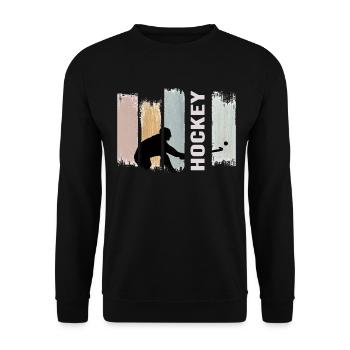 Hockey Field Hockey Art Artificial Turf Hockey - Unisex Sweatshirt - black - Front - Alina (178cm) & Michal (187cm)