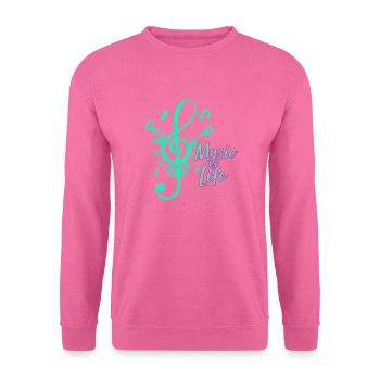 Musik Musiker Musiknoten Notenschlüssel Geschenk - Unisex Pullover - Pink - Vorne