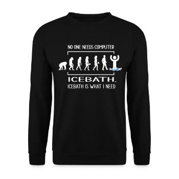winterbader icebath eisloch evolution anbaden - Unisex Pullover - Schwarz - Vorne - Alina (178cm) & Michal (187cm)