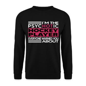 hockey field hockey field hockey player - Unisex Sweatshirt - black - Front - Alina (178cm) & Michal (187cm)