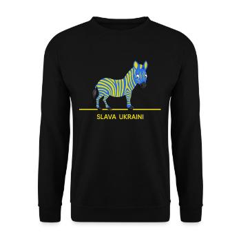 free ukraine slava ukraini stand with ukraine kiev - Unisex Sweatshirt - black - Front - Alina (178cm) & Michal (187cm)