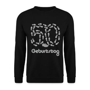 50 feiert den 50sten! - Unisex Pullover - Schwarz - Vorne - Alina (178cm) & Michal (187cm)