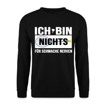 badminton ist nichts für schwache nerven - Unisex Pullover - Schwarz - Vorne - Alina (178cm) & Michal (187cm)