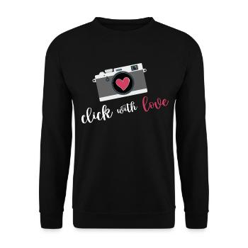 photographe photographie photo appareil photo reflex - Sweat-shirt Unisexe - noir - Devant - Alina (178cm) & Michal (187cm)