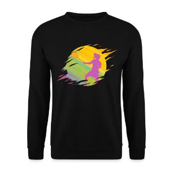 Badminton Badminton Badminton Girl - Unisex Sweatshirt - black - Front - Alina (178cm) & Michal (187cm)
