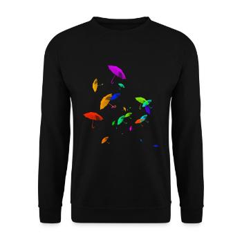 Umbrellas - Unisex Sweatshirt - black - Front - Alina (178cm) & Michal (187cm)
