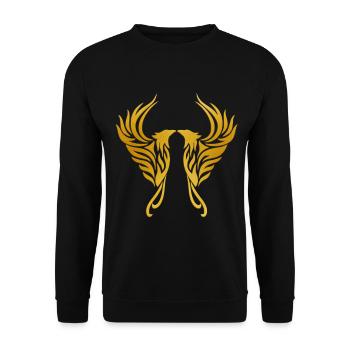 phéniex - Sweat-shirt Unisexe - noir - Devant - Alina (178cm) & Michal (187cm)