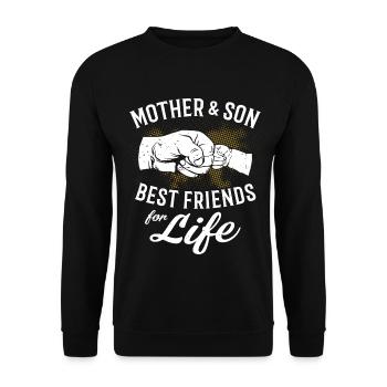 Mère et fils - Meilleurs amis pour la vie - Sweat-shirt Unisexe - noir - Devant - Alina (178cm) & Michal (187cm)