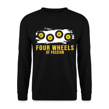 Tractor Tractor Driver "Tractor Tyres" - Unisex Sweatshirt - black - Front - Alina (178cm) & Michal (187cm)