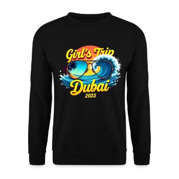Week-end d’anniversaire Dubaï 2025 - Sweat-shirt Unisexe - noir - Devant - Alina (178cm) & Michal (187cm)