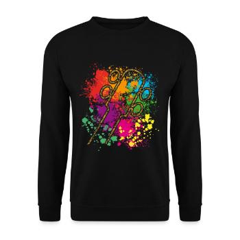 Bass guitar - Unisex Sweatshirt - black - Front - Alina (178cm) & Michal (187cm)