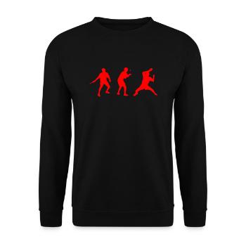 tennis de table - Sweat-shirt Unisexe - noir - Devant - Alina (178cm) & Michal (187cm)