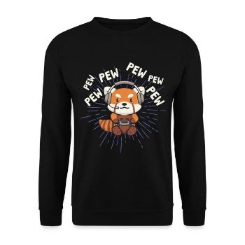 Red Panda Gamer Gaming - Unisex Sweatshirt - black - Front - Alina (178cm) & Michal (187cm)