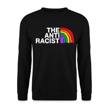colorful freedom lgbt human rights color antiracist - Unisex Sweatshirt - black - Front - Alina (178cm) & Michal (187cm)