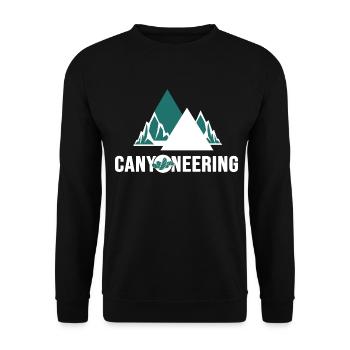 canyoning canyoneering mountains riveraction - Unisex Sweatshirt - black - Front - Alina (178cm) & Michal (187cm)