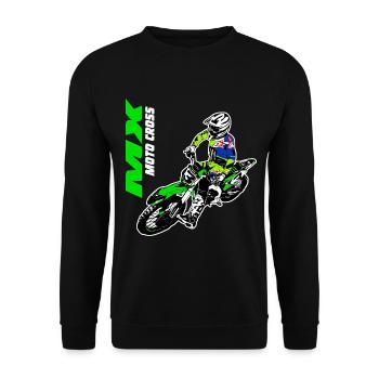 Supercross - Moto Cross - Motocross - Unisex Sweatshirt - black - Front - Alina (178cm) & Michal (187cm)