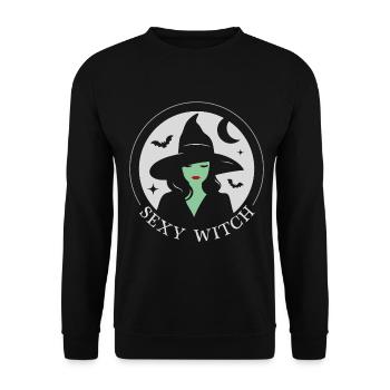 Sexy Witch - Unisex Sweatshirt - black - Front - Alina (178cm) & Michal (187cm)