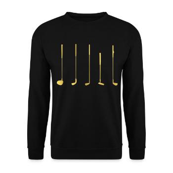 Golf Golf Clubs Golf Club Gold - Unisex Sweatshirt - black - Front - Alina (178cm) & Michal (187cm)