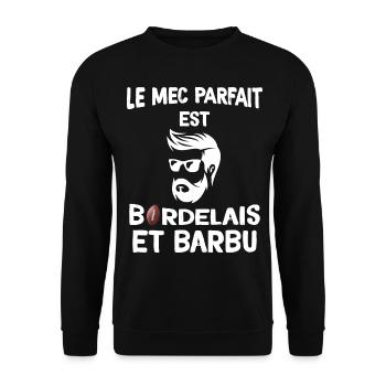 Mec Parfait De Bordeaux - Sweat-shirt Unisexe - noir - Devant - Alina (178cm) & Michal (187cm)