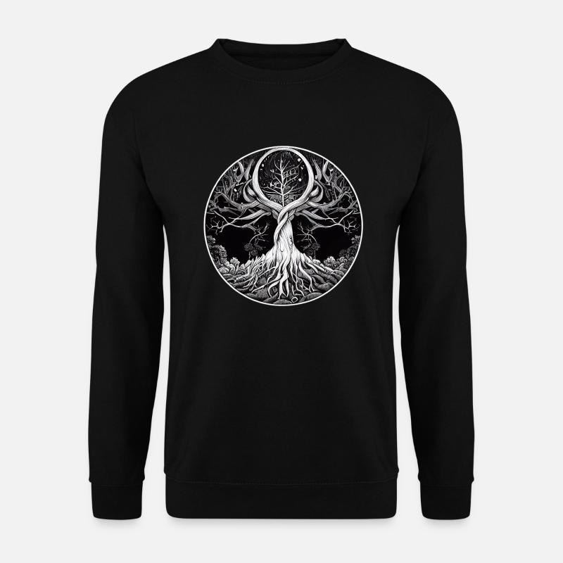 Yggdrasil - Weltenbaum aus der Wikinger Mythologie - Unisex Pullover - Schwarz