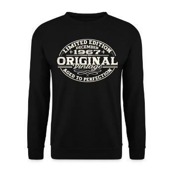 Original December 1967 55th birthday gift - Unisex Sweatshirt - black - Front - Alina (178cm) & Michal (187cm)