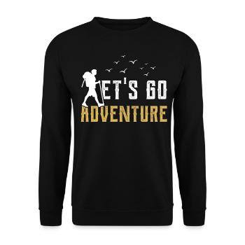 Hiking Adventures - Unisex Sweatshirt - black - Front - Alina (178cm) & Michal (187cm)