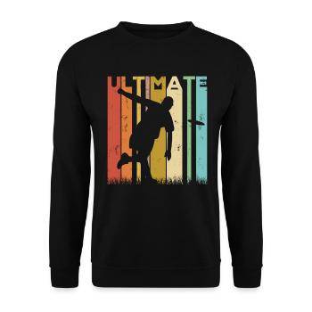 Ultimate Frisbee Frolf Disc Golf Flying Disc Sport - Unisex Sweatshirt - black - Front - Alina (178cm) & Michal (187cm)
