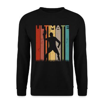 Ultimate Frisbee Frolf Disc Golf Flying Disc Sport - Unisex Sweatshirt - black - Front - Alina (178cm) & Michal (187cm)