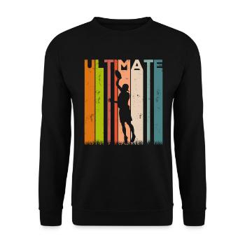 Ultimate Frisbee Frolf Disc Golf Flying Disc Sport - Unisex Sweatshirt - black - Front - Alina (178cm) & Michal (187cm)