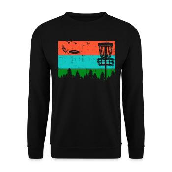 Ultimate Frisbee Frolf Disc Golf Flying Disc Sport - Unisex Sweatshirt - black - Front - Alina (178cm) & Michal (187cm)
