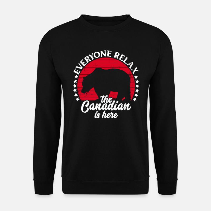 The Canadian Is Here Canada Flag Symbol Home Pride - Unisex Sweatshirt - black