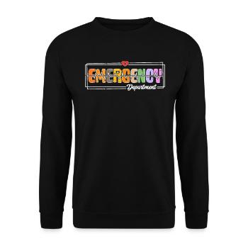 Krankenschwestern in der Notaufnahme Notaufnahme Krankenschwester Praktiker - Unisex Pullover - Schwarz - Vorne - Alina (178cm) & Michal (187cm)